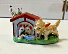 Vintage Porcelain Scottie Terrier Dog House Pin Cushion  Made In Japan