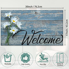 Retro Daisy Welcome Mats  Non-slip Indoor Outdoor Door Mat For Home Entrance  Ea
