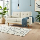 Mid-century Modern Upholstered Tufted Loveseat Sofa With Wooden Legs