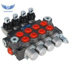 4 Spool Hydraulic Directional Control Valve 11gpm Double Acting Cylinder Bspp
