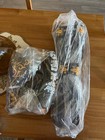Top King Sparring Boxing Gloves 10 Oz Large Black gold Model 1002   Shin Guards