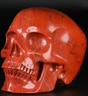 5 0  Red Jasper Carved Crystal Skull  Super Realistic  Crystal Healing