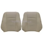 4pcs For 2015 Ford F150 Lariat Both Side Bottom   Top Perforated Seat Cover Tan