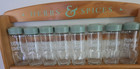 Vintatge Mccormick 3-tier Wooden Spice Rack W 24 Empty Green Lid Bottles