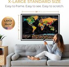 Xl Scratch Off World Map With 233 Flags     36 X 24 Scratch Off Map Of The World  