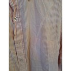 Donald Ross Orange And White Striped Button Up Shirt Size Xl