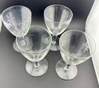 Vintage Etched Star Water wine Goblets Set Of 4