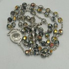 Vintage Catholic Crystal Rosary Knock Water Iridescent Beads Ireland Irish New