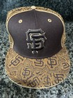 Vtg Y2k New Era San Francisco Giants Brown Wool Aop Hat Piping Dilla Sz 7 5 8