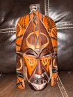 Vintage African Tribal Mask Exotic Hand-carved Wood Maasai 10   Tall Etched