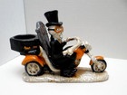 Yankee Candle Boney Bunch Boney Motorcycle Skeleton Votice Candle Holder Nwob