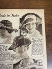 1920   s Full Page Vintage Women   s Hats  Advertising Catalog Page  Original
