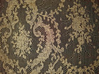Antique Victorian Blonde Chantilly Silk Lace detailed 76  X 18  veil wedding