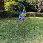 35    Metal Peacock Garden Sculpture Elegant Backyard Art For Patio  Porch   Lawn