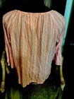 Michael Kors Women s 3 4 Sleeve Orange Wavy Striped Top Size L