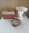 Womens Vtg Hat Lot In Box Pillbox Fascinator With Netting   Bowler Union Made