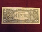 Old Rare Series 1985 Error Note Misaligned  1 One Dollar Bill - K 84230833 B