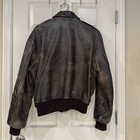 Vintage Banana Republic Brown Distressed Leather Flight Jacket A-2 Aviator 44