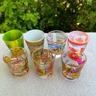 Souvenir  Shot Glass Lot Of 6 Vermont Louisiana Canada Aruba Travel Keepsakes