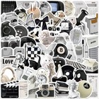 Aesthetic Stickers Black And White Sticker Pack 60pcs  Y2k 2-4 Inches  Ins