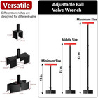 Adjustable Ball Valve Wrench And Water Valve Key  16 3-43 3 In Handle