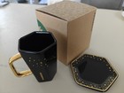 Rare Starbucks Christmas Limited Edition Black gold Sparkling Coffee Mug 2018