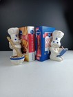Danbury Mint Pillsbury Doughboy Bookends Set     Vintage Ceramic Collectible