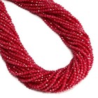 Natural Ruby Faceted Round Beads Size 3mm 15 5   Strand