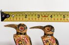 Rare East Sepik River  Papua New Guinea  Hand Carved Wood Dwarf Kingfisher Birds
