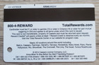 Caesars Harrahs Casino Las Vegas 2014 Gold Total Rewards Slot Card