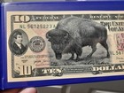 1901 Bison Buffalo   Lewis   Clark  10 Banknote On Genuine Modern  10 U s  Bill