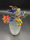 Vtg Lot Of 18 Beautiful Hand Blown Art Glass Colorful Stir Swizzle Sticks Glows 