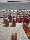  15 Each Mini Bottle Fanta 3  Vintage   Metal Screw Cap original Liquid  Glass