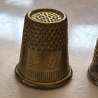 Vintage Ez Brass Sewing Thimble Size 9 - For Quilting   Sewing - Plus 2 More 