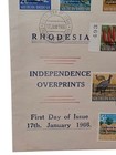 Rhodesia 1966 Independence Overprints Complete Set Registered Fdc Salisbury Udi