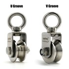 U v Pulley Wheel Swivel Pulley Block Bearing Inside Heavy Duty Stainless Steel