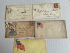 Civil War Lot 5 Covers Marion Va Postage Due Patriotic Us Flags   Mo  Postmarked