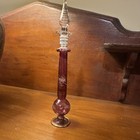 Egyptian Hand Blown Glass Perfume Bottle 8 Inches Tall