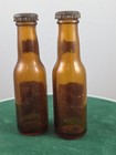 Vintage Gluek   s Beer Mini Bottle Salt   Pepper Shakers W  Lids 4x1   