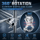 360   Swivel Pipe Clamp Aluminum Alloy Cross Connector 25-35mm 2 Pcs