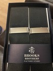 New Brooks Brothers Suspenders Braces Black Adjustable Dark Leather