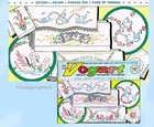 1960s Swan Kitty Pansies Pillowcase Embroidery Transfer Uncut Vogart 242 Vintage