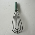 Vintage Green Painted Wooden Handle Hand Rug Beater Or Possibly Whisk 9 25   