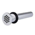 Grid Drain Strainer Assembly Without Overflow For Bathroom Chrome Plated 