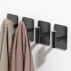 Aikzik Large Heavy Duty Wall Hooks - 26lb Max  Stainless Steel Adhesive Towel Ho