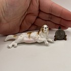 Vintage Miniature Brittany Spaniel Mother Dog Figurine Trinket Collectible