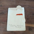 Vintage Valentine   s Day Greeting Card Girl In Bonnet Dutch Verse