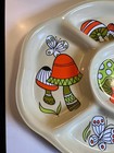 Retro Vintage 1960s 60s 1970s 70s Mushroom Serving Tray Dish Platter Psychedelic