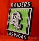 Las Vegas Raiders Hand Crafted Nfl 3d Wooden Team Helmet Wall Hanging Artwork