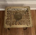 Antique Victorian Brass   Iron Fireplace Hearth Footman Trivet Stand Stool  11 5